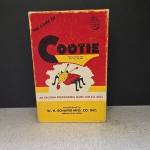 1949  GAME OF COOTIE W. H. Schaper MFG. Company COMPLETE Great Vintage Shape(#1)